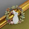 Brooches 2023 High-quality Vintage Flowers Enamel Glaze White Cute Little Brooch