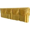Table Skirt 10ft Wedding Backdrop Curtain Swag Ice Silk Fabric Drapery Design For Skirts Party Banquet Decoration