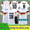 VM 1990 Tyskland Retro Littbarski Ballack Soccer Jersey Klinsmann Matthias Home Kalkbrenner Football Shirt