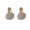 Boucles d'oreilles Cogonia coque en métal pour femmes mode cuivre plaqué or 925 argent aiguille concepteur boucle d'oreille bijoux originaux