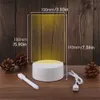 Transparent Message Board Night Light Glowing Memo Acrylic LED Ambient Lights Daily Moment Note Brädet Erasable Room Decor Gift HKD230825