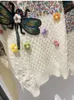 Frauen Pullover Designer 2023 Herbst Winter Casual Pullover Frauen Vintage Mode Libelle Stickerei 3D Blumen Perlen Pullover
