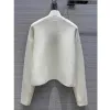 23 Designer women's new sweater Fall College Trend Long-sleeved top High-end slim-fit pullover coat Designer sweater White thin knit shirt for women di_girl