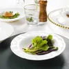 Assiettes assiette en céramique européenne marteau à main Texture décor plat à salade verte salon moderne bureau chapeau de paille couverts de cuisine