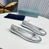 Damen Frühling Sommer Designer Leder Ballerinas Ballettschuhe Leder Mode Slipper Flache Schuhe Größe 35-41