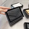 Designer Wallet Caviar Cc Purse Ladies Leather Wallets Coin Credit Card Slot Mini Skinny Black Zip Pouch with Id Holder