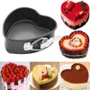 1Pc Baking Pans Bakeware Kitchen Cake mold Love Heart Shape baking dish Heavy Carbon Non-stick Slipknot Removable Base Tray ZXH HKD230828