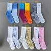 Tech fleece tie-dye mens socks designer colorful fashion stockings all-match womens breathable cotton football basketball sports socks for men