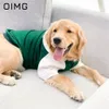 Abbigliamento per cani OIMG Maglione per animali domestici tinta unita non stampato Patchwork bicolore Felpa con cappuccio per cani di taglia media Golden Retriever Husky Labrador Vestiti 230828