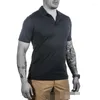 Erkek Tişörtleri Kısa kollu T-Shirt 2023 Yaz Yakası Hızlı Kurutucu Polo Açık Slim Fit Spor Gömlek