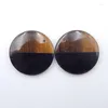 Loose Gemstones Natural Obsidian Tiger Eye Intarsia Fashion Woman Earrings Beads Jewelry Handmade DIY Jewelry30x5mm 14.6g