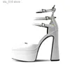 and Dress 2022 Spring Summer New Women's Fashion Sexy High Heels Party Wedding Patent Leather Platform Shoes T230828 0a71