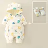 다운 코트 2023 Born Baby Jumpsuit Hooded Plus 따뜻한 겨울 착용 소년 스노우 슈트 유아 눈복 소녀면 바지 장미 230828