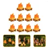 Garden Decorations 10Pcs Miniature Campfire Model Fire Fake Resin Bonfire Decoration
