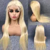 13x6 613 парик для женщин HD 613 Blonde Lace Frontal Wig Prucked с детскими волосами, прямые бразильские кружевные волосы с крышкой для волос