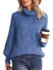 Women's Sweaters Turtleneck For Women Casual Oversized Lantern Long Sleeve Chunky Knitted Pullover Fall Sweater Jumper Tops