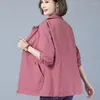 Kvinnorjackor 2023 Spring Autumn Women Jacket Fashion Fick Zipper Causal Long Sleeve Windbreaker Kvinnlig ytterkläder