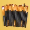 Pincéis de maquiagem 20pcs Rose Gold Set Pro Powder Foundation Eyeshadow Eyeliner Lip Brush Cosmetic Make Up Tools