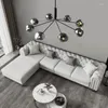 Chandeliers Nordic Irregular Gray Glass Chandelier Black Brass Living Room Dining Bedroom Lighting Fixtures E14 Bulb 110-240V