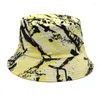 Berets 2023 Bucket Shats Женщина творческая хлопковая рыбака шляпа мужской туристический горшок с галстук в панаме защита солнца летние пляж женщины