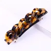 Hair Clips Selling Five Rings Barrette Leopard Acetate Clip Fashion Chain For Girls