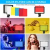 LED Photography Video Light Panel Lighting Photo Studio Lamp Kit With Tripod Stand RGB Filters For Shoot Live Streaming Youbube HKD230829
