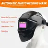 Variabla skyddskläder Ljus Svetshjälm Solar Auto Darkenining Justering Svetsmask Båg Svets Grind Cut Eye Protect Cap Dimning Glasögon HKD230828