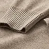 Мужские свитера 2023 Осень и зимний кашемировый свитер поло в воротнике контрастный цвет пуловер повседневный рыхлый рубашка