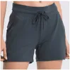 Yoga Shorts Womens Sports Short Pants Ladies Casual Outfits Sportwear Girls Running Fitness Wear Cinchable Drawcord Crop