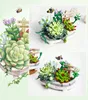 Model Build Kit Kid Toy Block Bouquet Toys Building Brick Sets Fiori Secchi Decorativi Lepin Brick Flower Bouquet Succulent Build Block Toy For Girl Christmas Gift Be