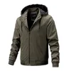 Men's Jackets Business Casual Hooded Jacket Men Autumn Winter Zipper Design Solid Color Trend Korean Version Fashion