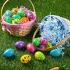 Decompression Toy 36PCS Printed Empty Stuffers Fillable Easter Eggs Plastic Eggs Bulks Easter Basket Filling Party Favors Classroom Prize Supplies 230827