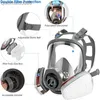 Vêtements de protection Combinaison de masques 6800 à 3 interfaces Filtre 6001/SJL Avec filtre en coton 5N11 / Boîte de filtre 501 Masque à gaz respiratoire HKD230826