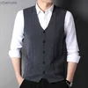 Outono puro lã camisola colete masculino de malha cardigan terno colete estilo coreano lã terno colete fino ajuste hkd230828