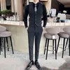 2023 Nya mäns mörka rand Vest British Korean version Slim Suit S-4XL Vest Handsome Work Clothes HKD230828