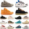 Klasyczne buty Casual Designer Curb Sneakers MultiColor Nappa Calfskin Guma platforma Luxury Men Mężczyzn Kobiet Sneaker Skórzowa siatka rozmiar 36-46