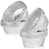 Tin Foil Plate Tart Pan Disposable Pie Dishes Small Aluminum Baking Serving Trays HKD230828