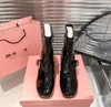 Miui Ankle Designer Heels Boots Short Platform Party Head Mary Jane Bottises