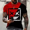 Homens camisetas T-shirt engraçado padrão horror o-pescoço verão moda top roupas masculinas tamanho grande streetwear hip hop 3d camisa tee