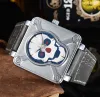 Herenhorloges BR Sport Horloges lederen band kwaliteit Quartz uurwerk polshorloge Luxe bel mode horloge Zakenman dame Vierkant Horloge armband cadeau