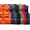 15 Pockets Functional Vest Jackets Men Quick Dry Breathable Camouflage Orange Signal Vests Hunting Tactical Waistcoat S-7XL HKD230828