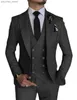 Costumes pour hommes 3 pièces costumes de mariage formels pour hommes costumes à revers cranté smokings de marié (Blazer + gilet + pantalon) Q230828