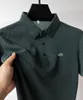 Polo da uomo Polo estiva di marca Polo da uomo manica corta di alta qualità traspirante Top Business Casual Polo assorbente dal sudore per uomo 230828