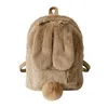 Plecak 2023 Autumn and Winter Solid Kolor Plush Cartoon Children Student School Bag Casual Girl