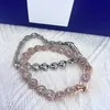 2024 Nya Angelic Armband Shine Blue Red Rose Gold Clear Crystal Original för mamma flickvän Skicka romantiska smycken gåvor1