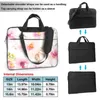 Porte-documents Étui pour ordinateur portable à motif floral rose et violet aquarelle moderne Housse de protection antichoc durable améliorée Sac de transport pour porte-documents