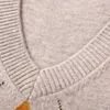 Gilet en laine pour hommes, gilet sans manches, col en v, épais, losange Jacquard, tricoté, collection automne et hiver 2022, HKD230828