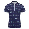 Men's Polos Eyelashs Print Casual T-Shirts Blue Evil Eye Polo Shirts Fashion Shirt Summer Short Sleeves Graphic Clothes Big Size