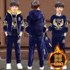 Clothing Sets 2023 winter Boys tracksuit Autumn Toddler Teenager Clothes tiger velvet jacket Sweater Pant Children Kids 8 9 10 11 12 year x0828