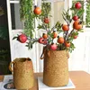 Storage Bottles Seagrass Woven Basket Straw Belly Flower Plant Pot Vase Organizer With Handles For Laundry Picnic Grocery Decor